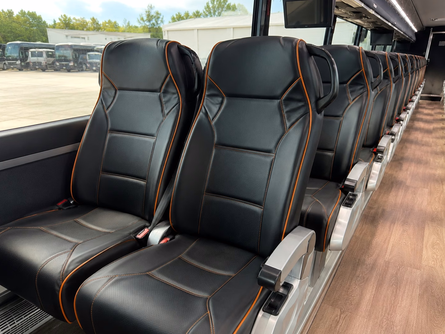 56 passenger charter bus interior